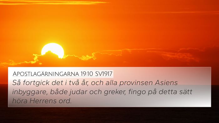Apostlagärningarna 19:10 SV1917 Bible Verse Image