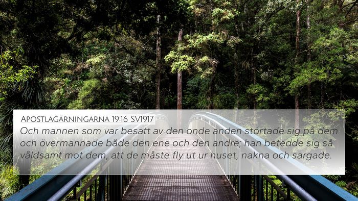Apostlagärningarna 19:16 SV1917 4K Wallpaper - Och mannen som var besatt av den onde anden - 4K Wallpaper Bible Verse