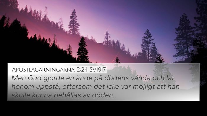 Apostlagärningarna 2:24 SV1917 Bible Verse Image