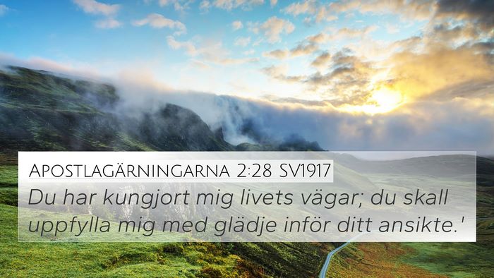 Apostlagärningarna 2:28 SV1917 Bible Verse Image