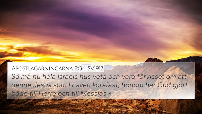 Apostlagärningarna 2:36 SV1917 Bible Verse Image
