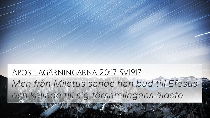 Apostlagärningarna 20:17 SV1917 Bible Verse Image