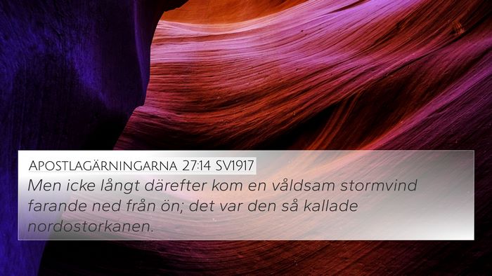 Apostlagärningarna 27:14 SV1917 Bible Verse Image