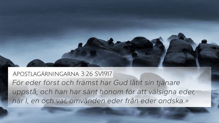Apostlagärningarna 3:26 SV1917 Bible Verse Image