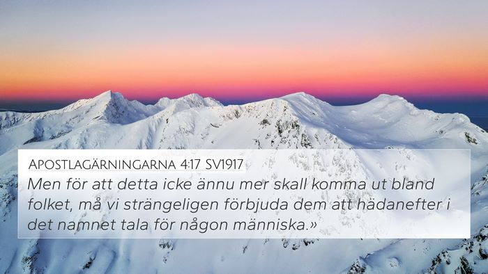Apostlagärningarna 4:17 SV1917 Bible Verse Image