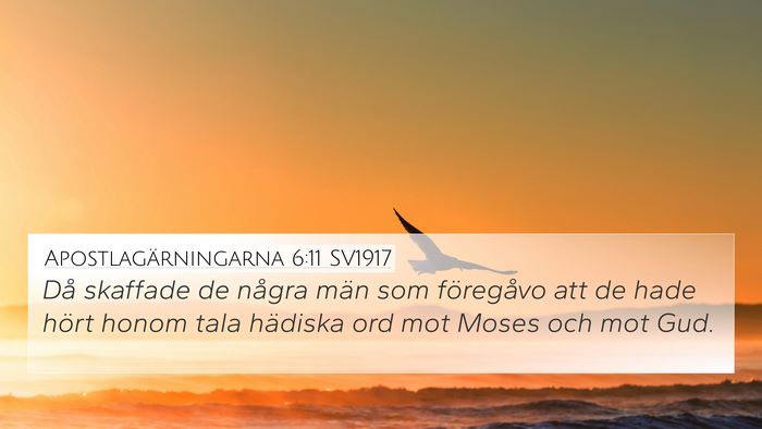Apostlagärningarna 6:11 SV1917 Bible Verse Image