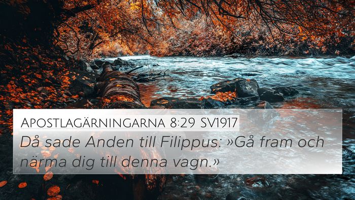 Apostlagärningarna 8:29 SV1917 Bible Verse Image