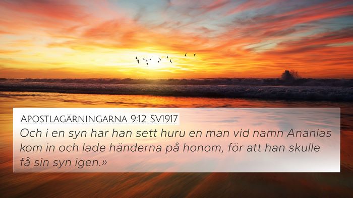 Apostlagärningarna 9:12 SV1917 4K Wallpaper - Och i en syn har han sett huru en man vid namn - 4K Wallpaper Bible Verse