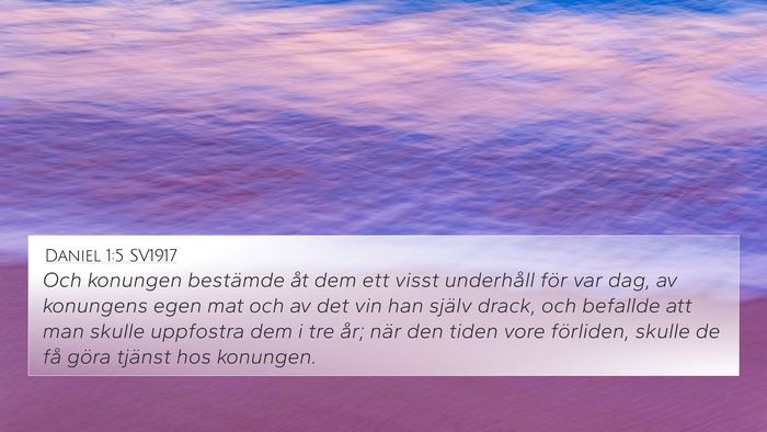 Daniel 1:5 SV1917 4K Wallpaper - Och konungen bestämde åt dem ett visst - 4K Wallpaper Bible Verse