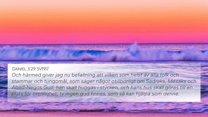 Daniel 3:29 SV1917 Bible Verse Image