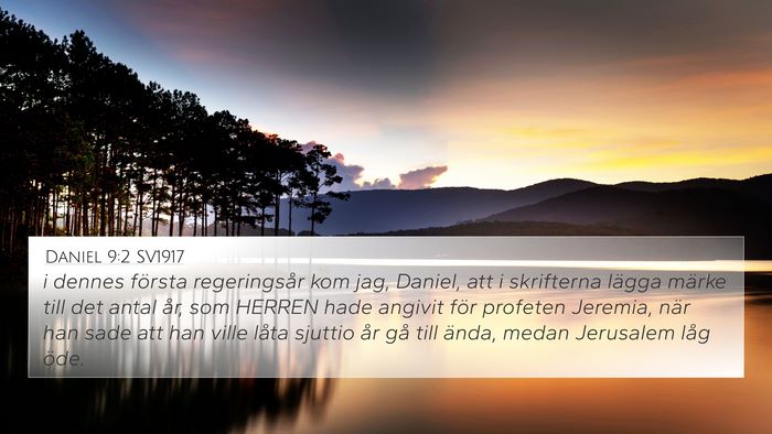 Daniel 9:2 SV1917 Bible Verse Image