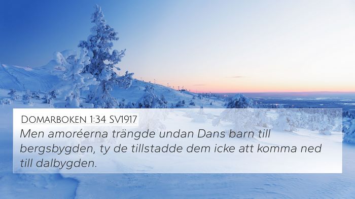 Domarboken 1:34 SV1917 Bible Verse Image