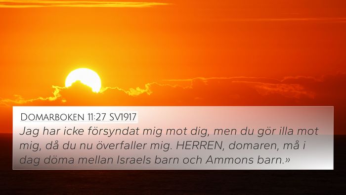 Domarboken 11:27 SV1917 Bible Verse Image