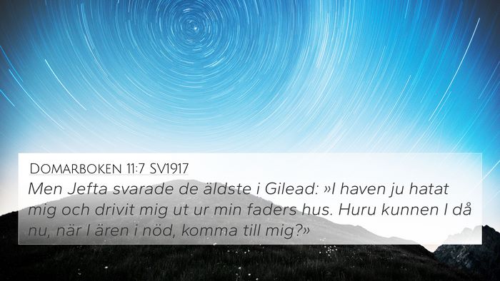 Domarboken 11:7 SV1917 4K Wallpaper - Men Jefta svarade de äldste i Gilead: »I haven - 4K Wallpaper Bible Verse