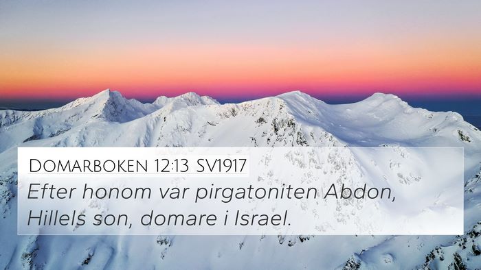 Domarboken 12:13 SV1917 Bible Verse Image