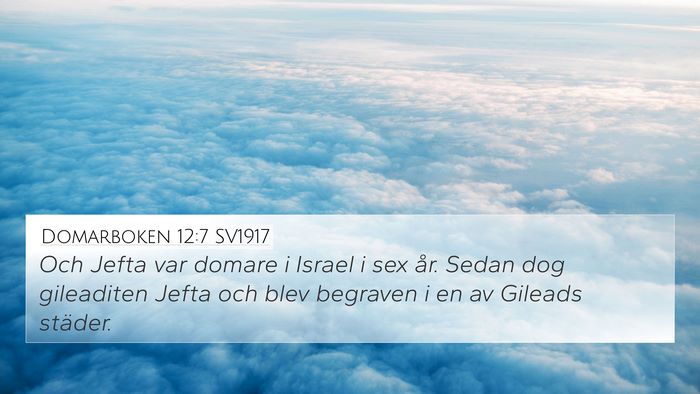 Domarboken 12:7 SV1917 4K Wallpaper - Och Jefta var domare i Israel i sex år. Sedan - 4K Wallpaper Bible Verse