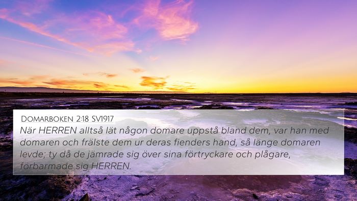 Domarboken 2:18 SV1917 Bible Verse Image