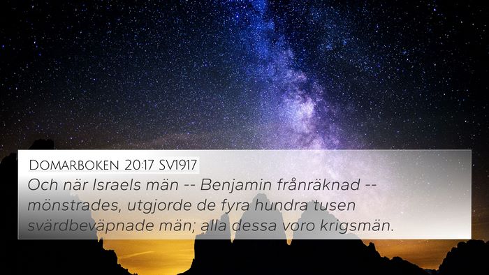 Domarboken 20:17 SV1917 Bible Verse Image