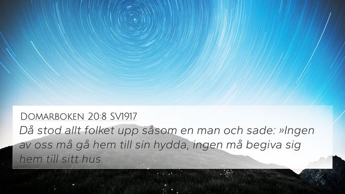 Domarboken 20:8 SV1917 Bible Verse Image