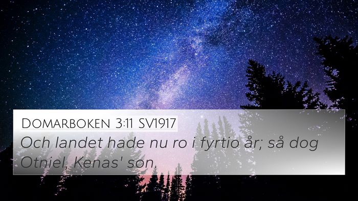 Domarboken 3:11 SV1917 Bible Verse Image