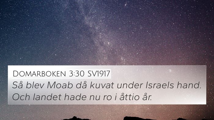 Domarboken 3:30 SV1917 Bible Verse Image