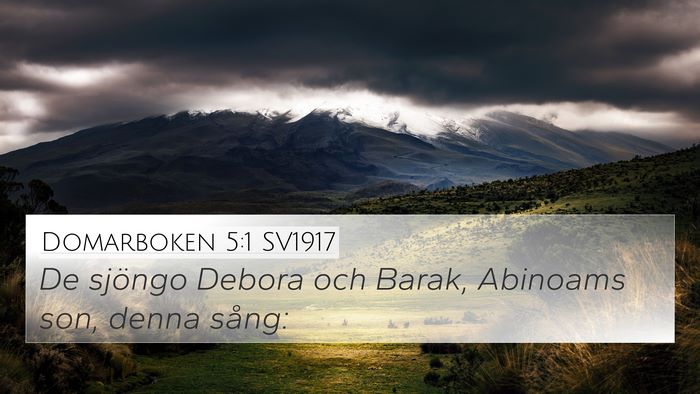 Domarboken 5:1 SV1917 Bible Verse Image