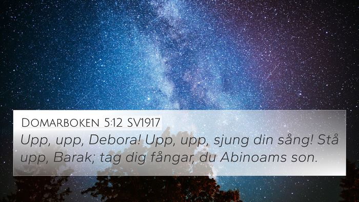 Domarboken 5:12 SV1917 Bible Verse Image