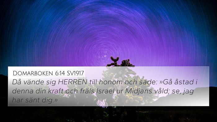 Domarboken 6:14 SV1917 Bible Verse Image