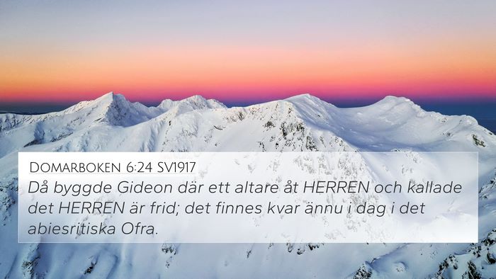 Domarboken 6:24 SV1917 Bible Verse Image
