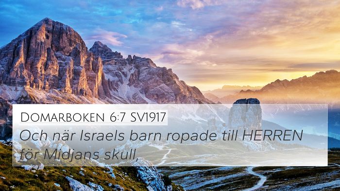 Domarboken 6:7 SV1917 Bible Verse Image