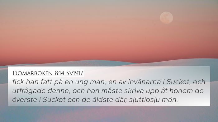 Domarboken 8:14 SV1917 4K Wallpaper - fick han fatt på en ung man, en av invånarna i - 4K Wallpaper Bible Verse