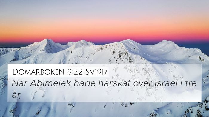 Domarboken 9:22 SV1917 Bible Verse Image