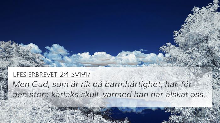 Efesierbrevet 2:4 SV1917 Bible Verse Image