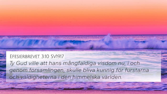 Efesierbrevet 3:10 SV1917 Bible Verse Image