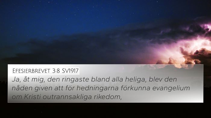 Efesierbrevet 3:8 SV1917 Bible Verse Image
