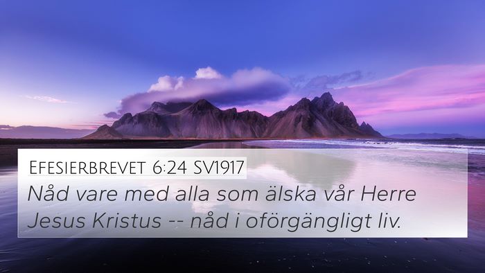 Efesierbrevet 6:24 SV1917 Bible Verse Image