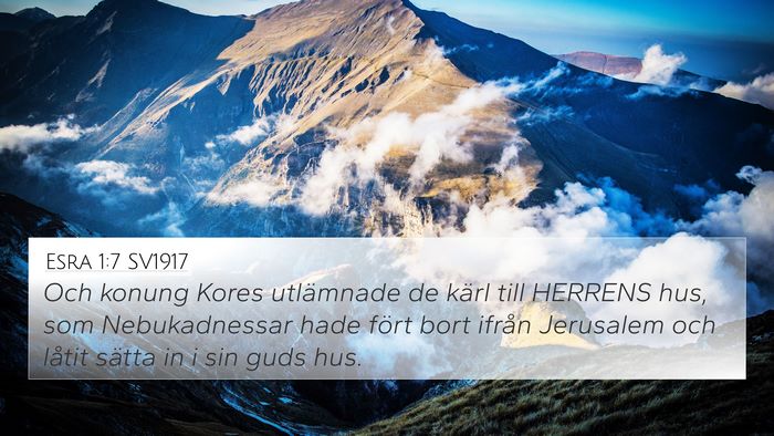 Esra 1:7 SV1917 Bible Verse Image