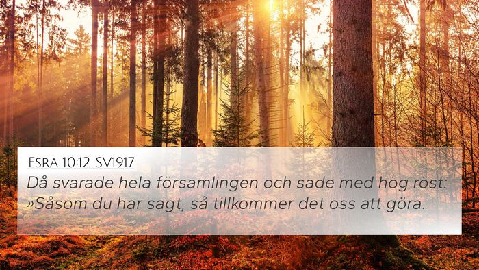 Esra 10:12 SV1917 Bible Verse Image