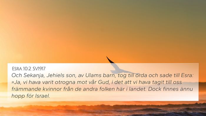 Esra 10:2 SV1917 Bible Verse Image