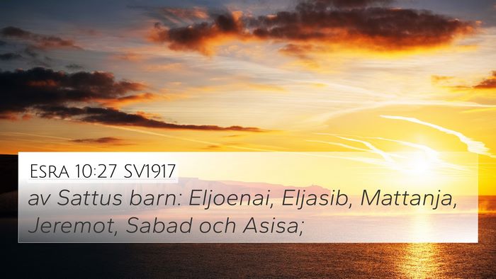 Esra 10:27 SV1917 Bible Verse Image
