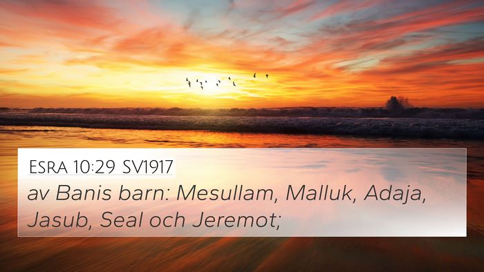 Esra 10:29 SV1917 Bible Verse Image