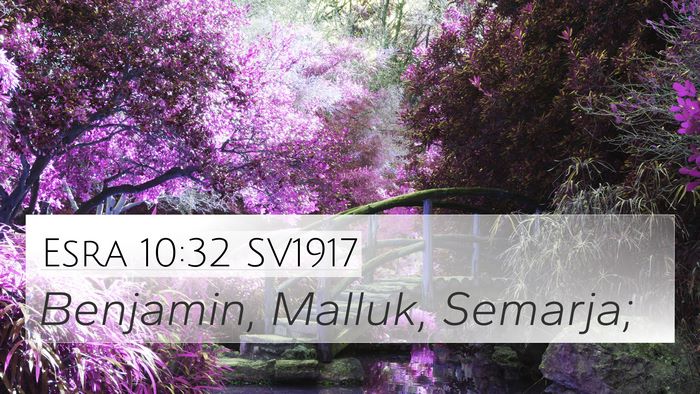 Esra 10:32 SV1917 4K Wallpaper - Benjamin, Malluk, - 4K Wallpaper Bible Verse