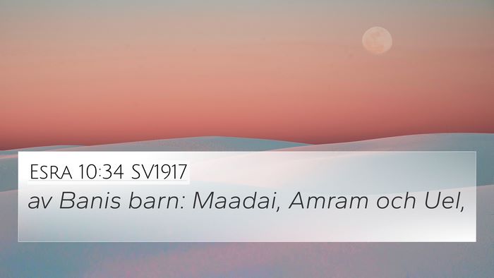 Esra 10:34 SV1917 Bible Verse Image