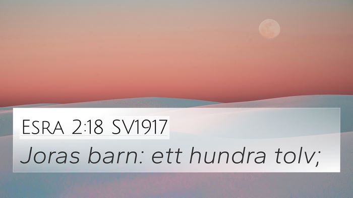 Esra 2:18 SV1917 Bible Verse Image