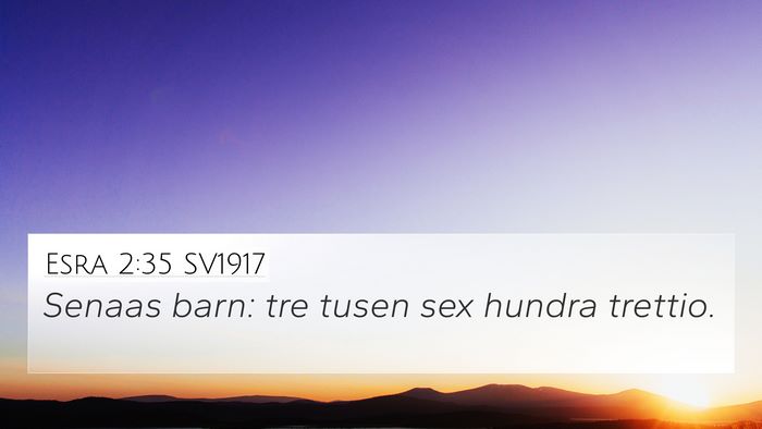 Esra 2:35 SV1917 Bible Verse Image