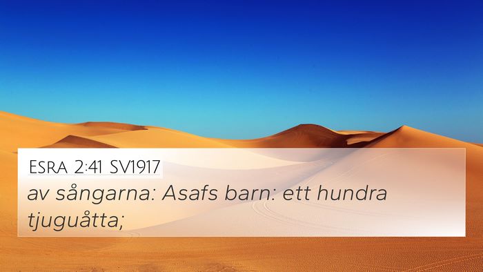 Esra 2:41 SV1917 Bible Verse Image