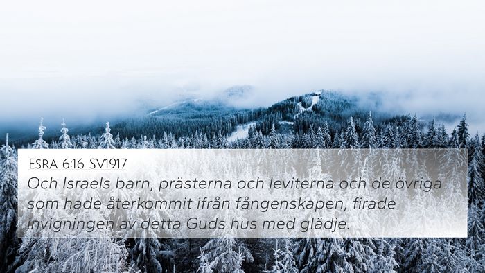 Esra 6:16 SV1917 Bible Verse Image