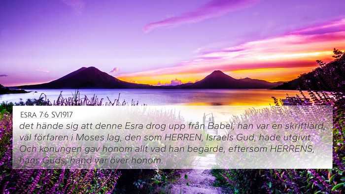 Esra 7:6 SV1917 Bible Verse Image