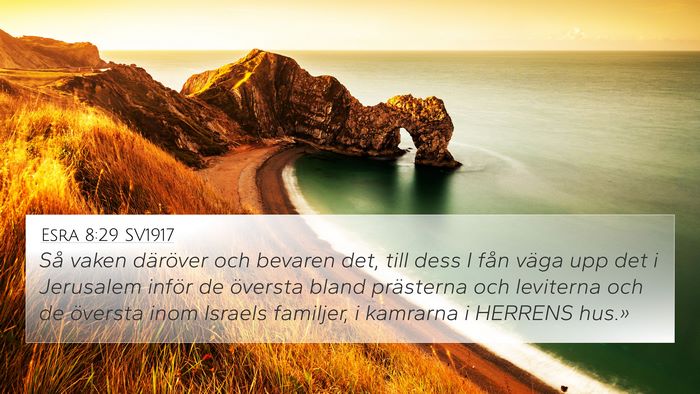 Esra 8:29 SV1917 Bible Verse Image
