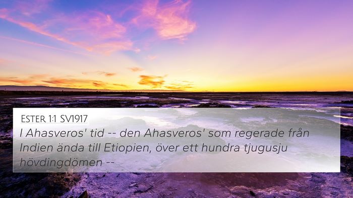Ester 1:1 SV1917 Bible Verse Image